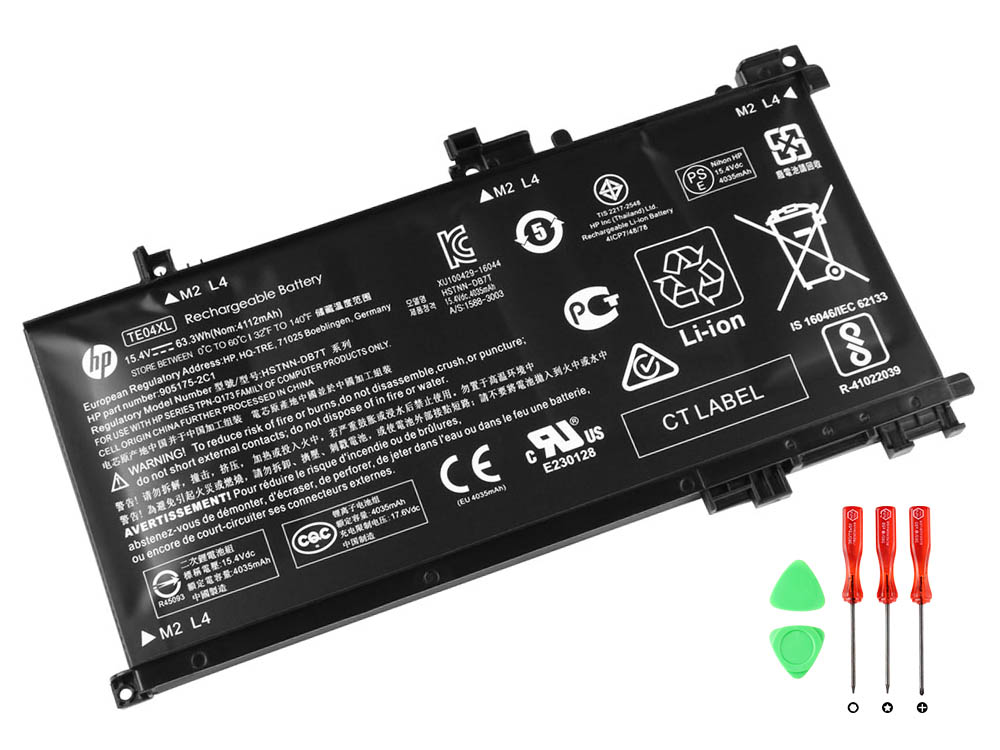 HP Pavilion 15t-bc000 CTO Batterier Original 4112mAh 63.3Wh