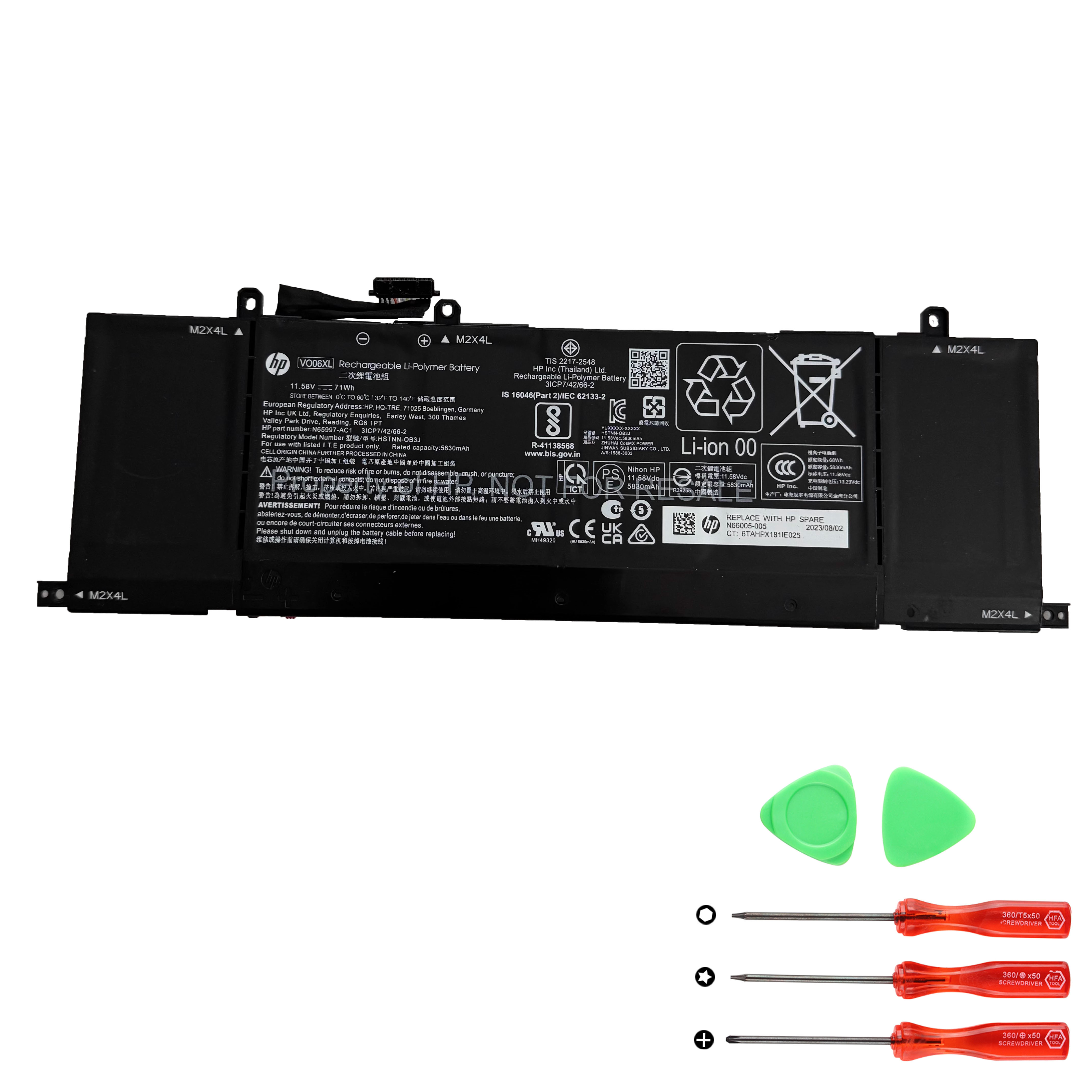 HP HSTNN-OB3J N65997-AC1 Batterier Original 5830Ah 71Wh