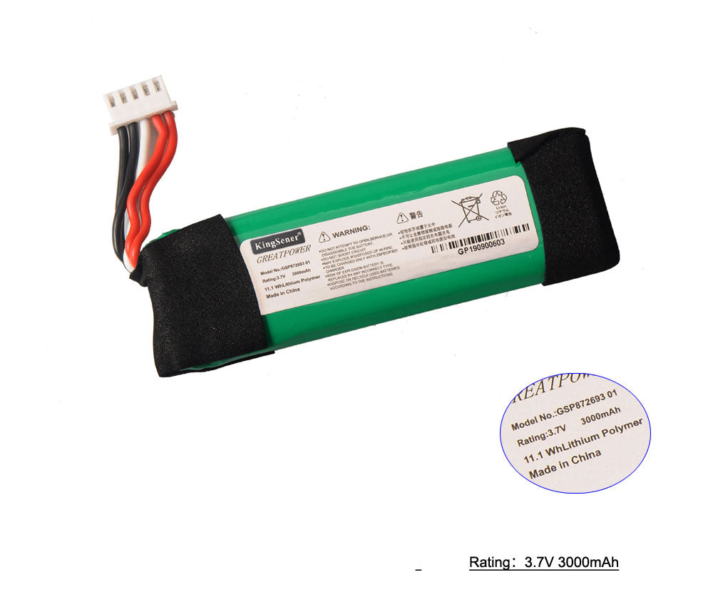 JBL Flip 4 Bluetooth-h&ouml;gtalare Batterier 3000mAh 11.1Wh