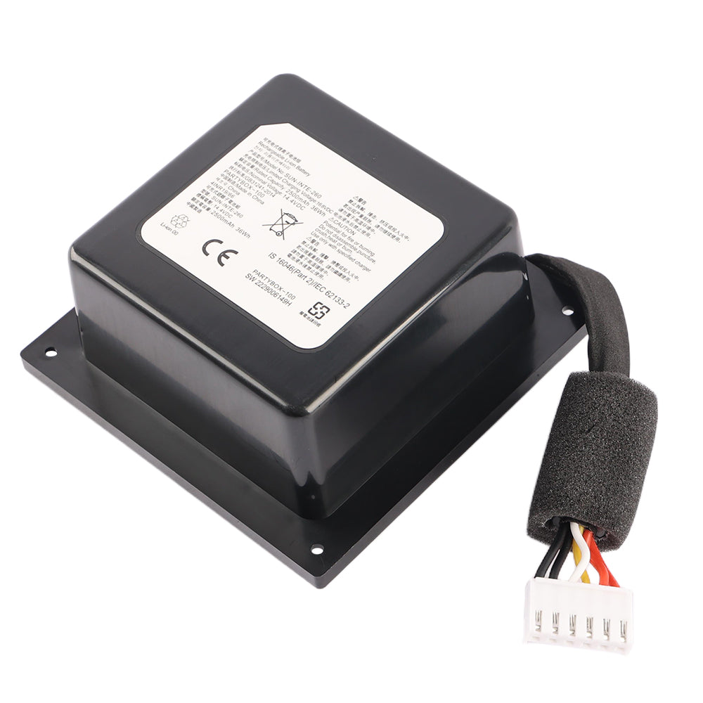 JBL PartyBox 100 Bluetooth-h&ouml;gtalare Batterier 2500mAh 36Wh