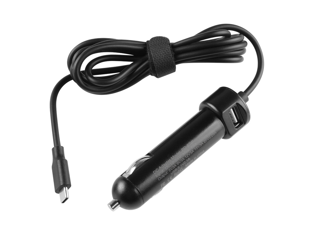 Acer Aspire 14 AI A14-52MT-59DP Bil Laddare DC Adapter 65W USB-C