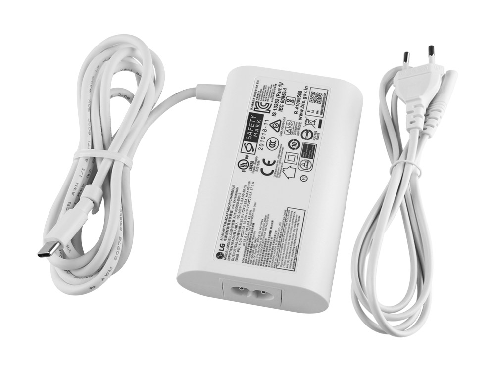 Original 65W USB-C Laddare LG EAY65895911 EAY65895901 AC Adapter