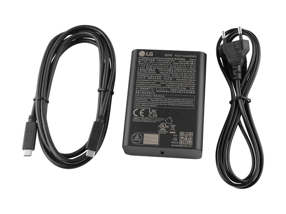 Original 90W USB-C Laddare LG EAY65895911 EAY65895901 AC Adapter + Kabel