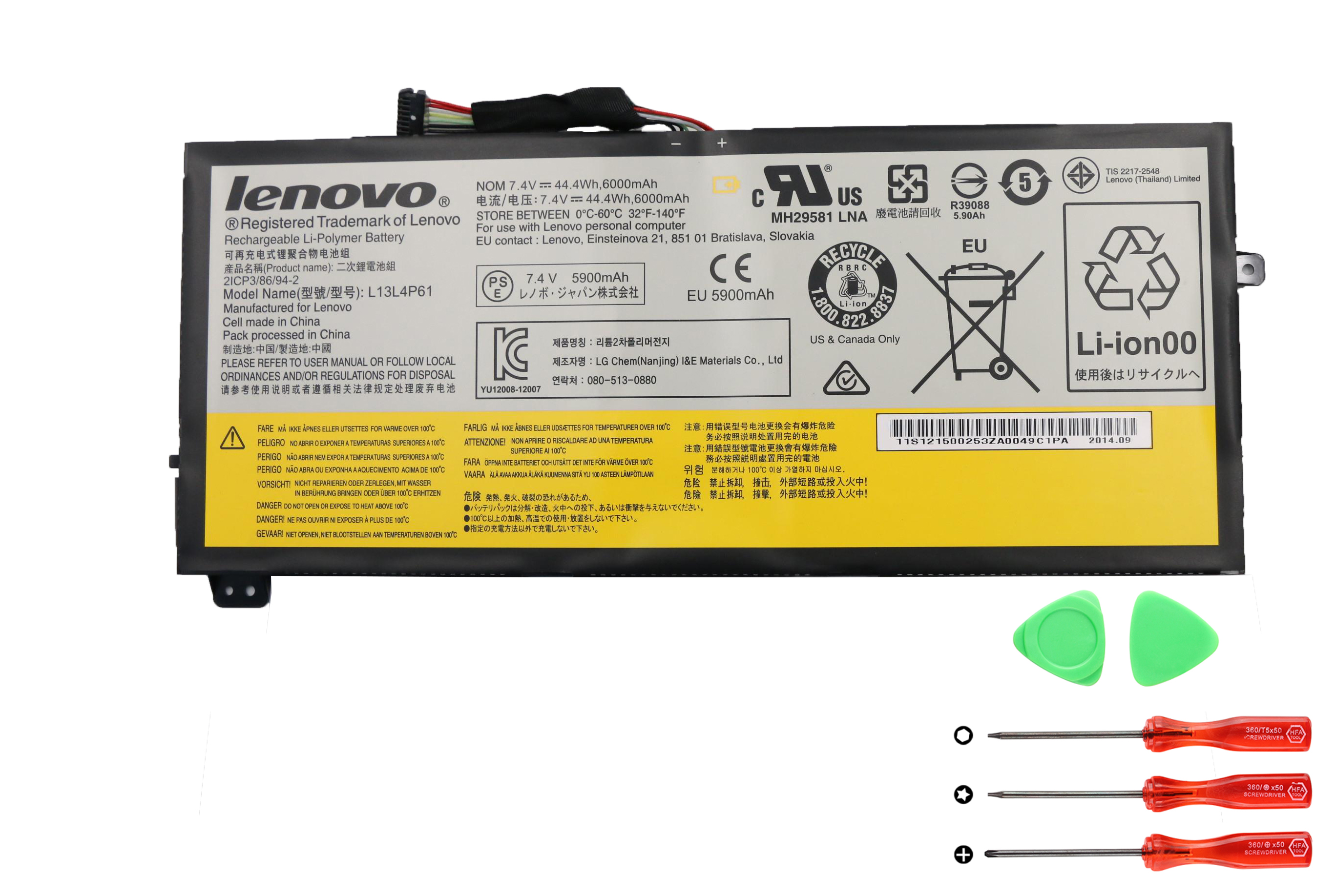 Lenovo Flex 2 Pro-15 80K8 80FL Batterier Original 6000mAh 44.4Wh