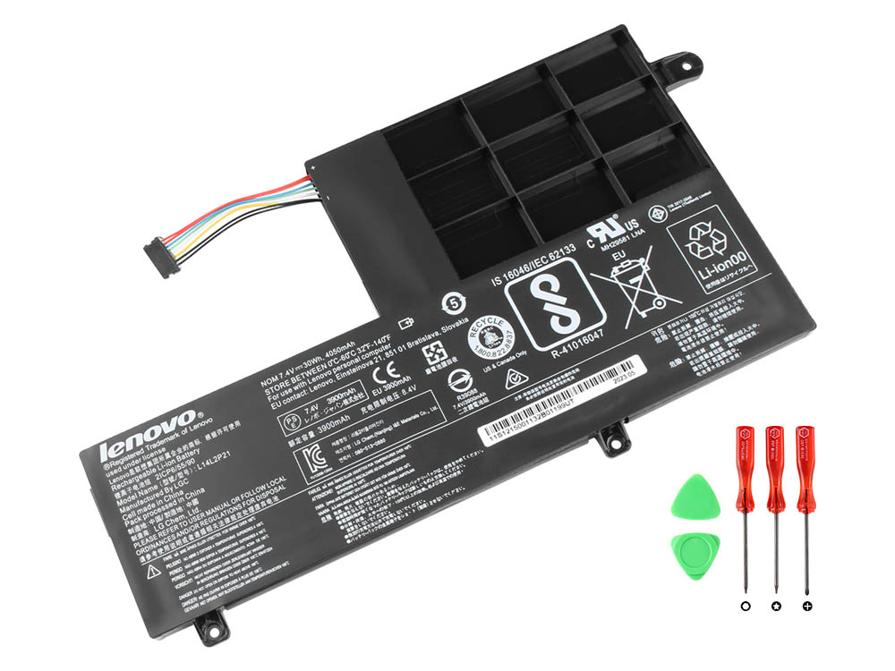 Batterier Original Lenovo IdeaPad 500S-14ISK 80Q3 30Whr