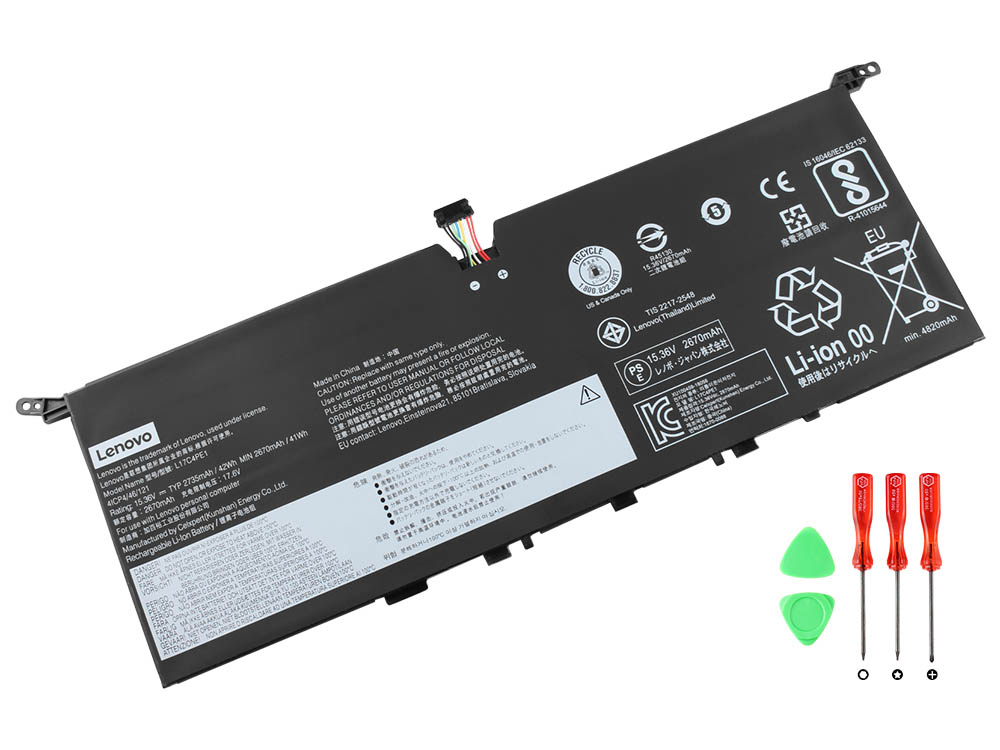 Lenovo ideapad 730S-13IML 81U5 Batterier Original 2735mAh 42Wh