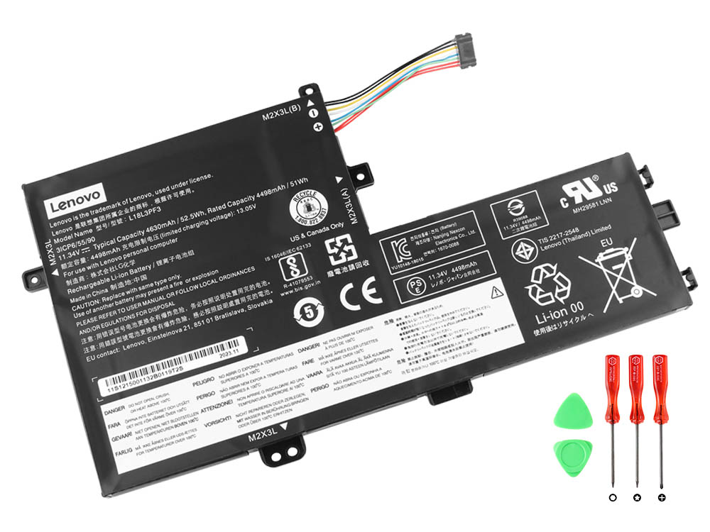 Lenovo ideapad S340-14IIL 81WJ Batterier Original 4610mAh 52.5Wh