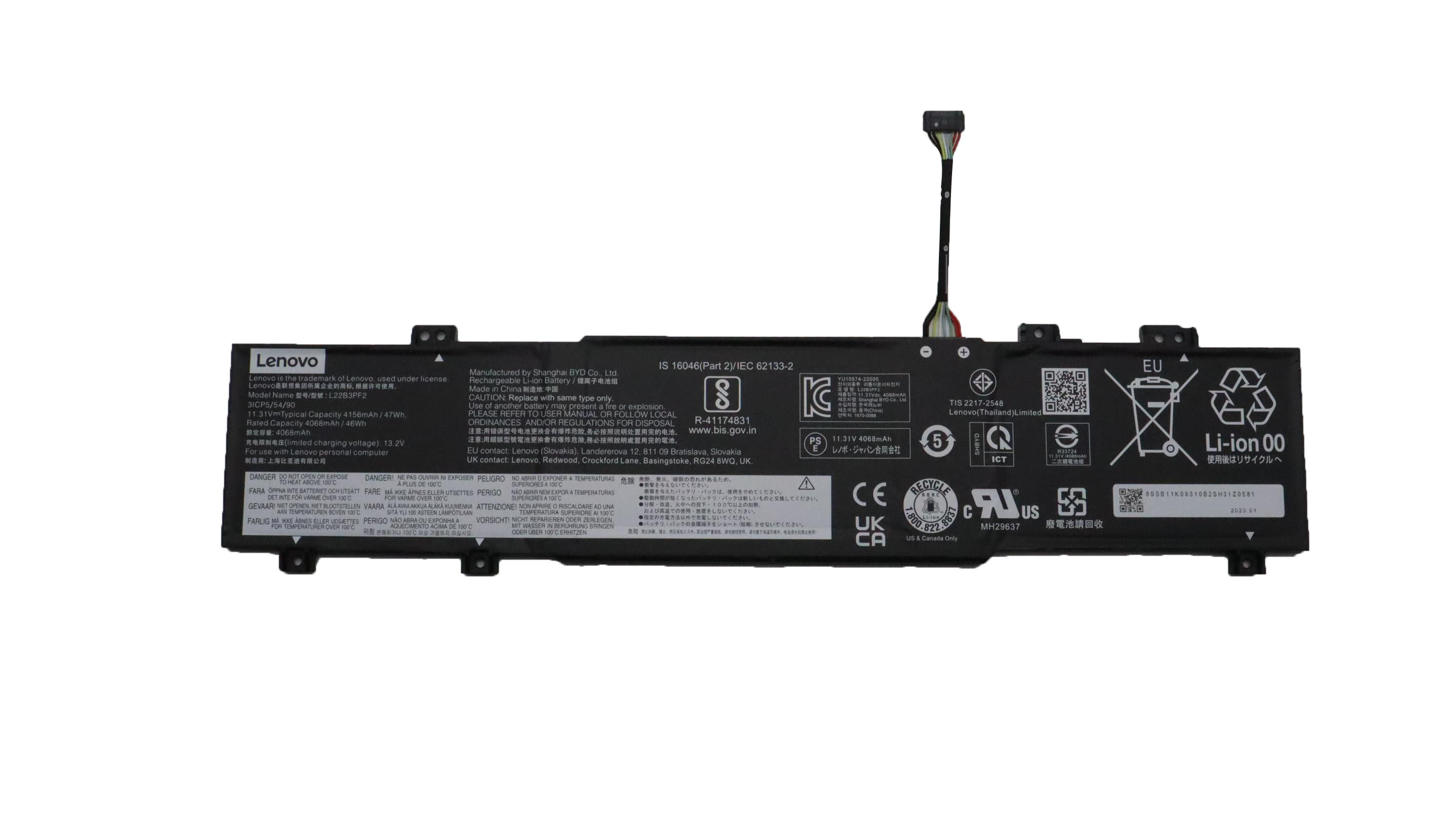 Lenovo IdeaPad Slim 3 14IRH8 83EL Batterier Original 4156mAh 47Wh