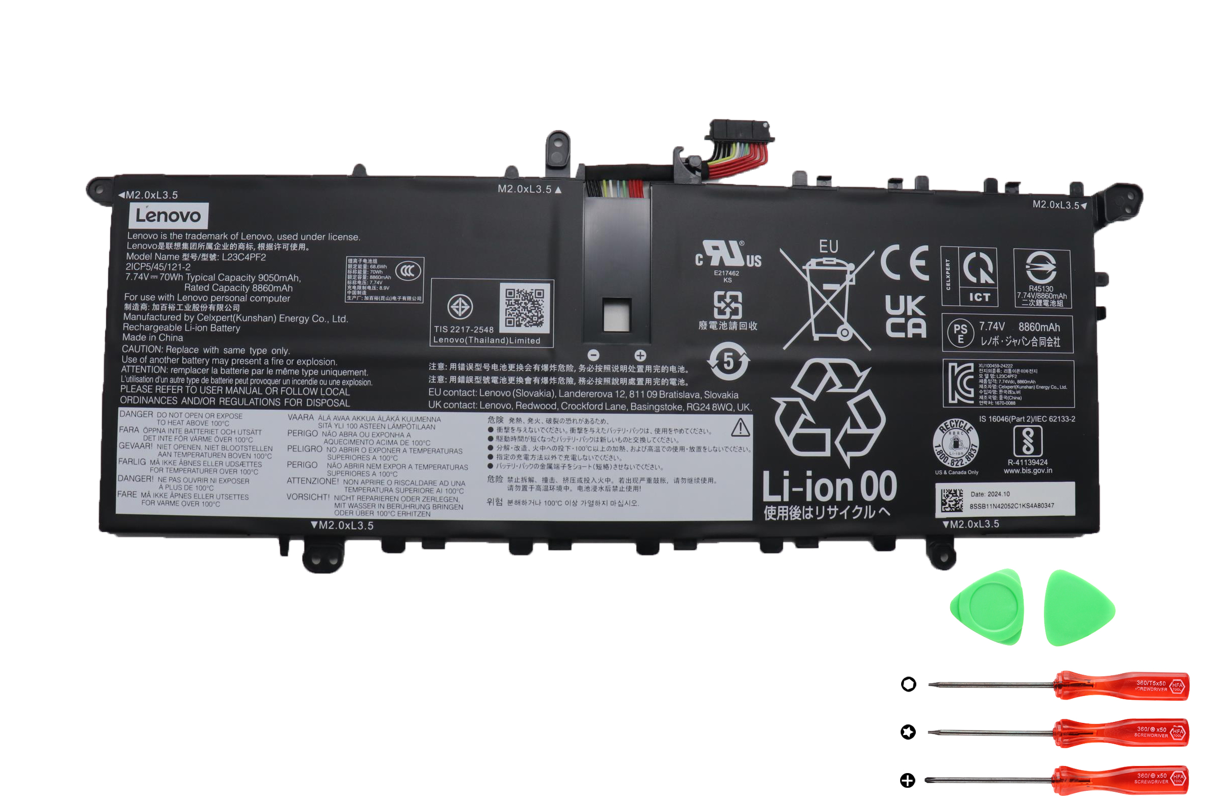 Lenovo 5B11N42049 5B11N42051 Batterier Original 9050mAh 70Wh