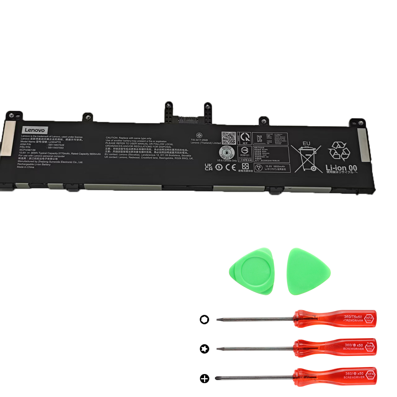 Lenovo 5B11M37553 5B11M37552 Batterier Original 5770mAh 90Wh