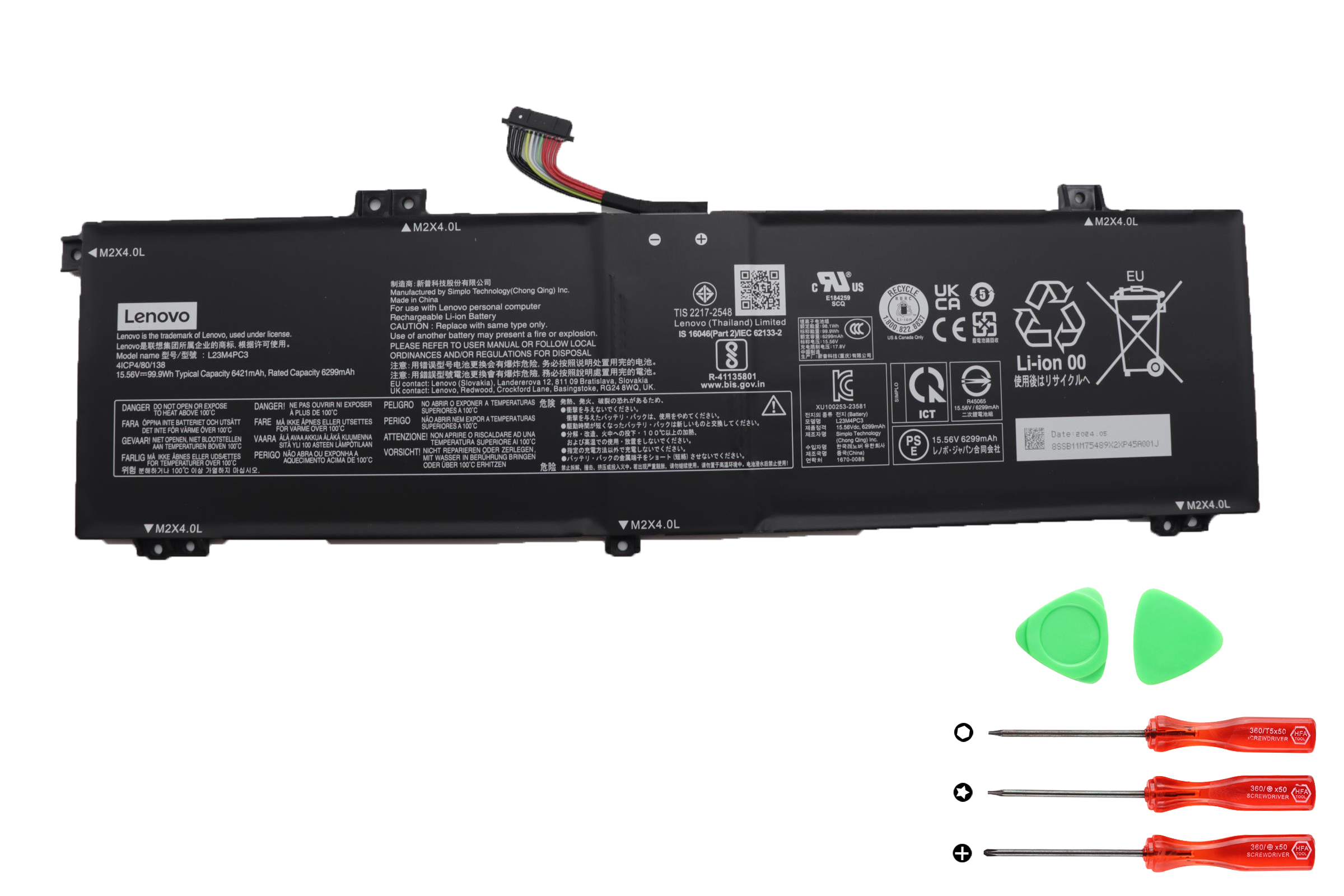 Lenovo 5B11M75491 5B11M75490 Batterier Original 6421mAh 99.9Wh
