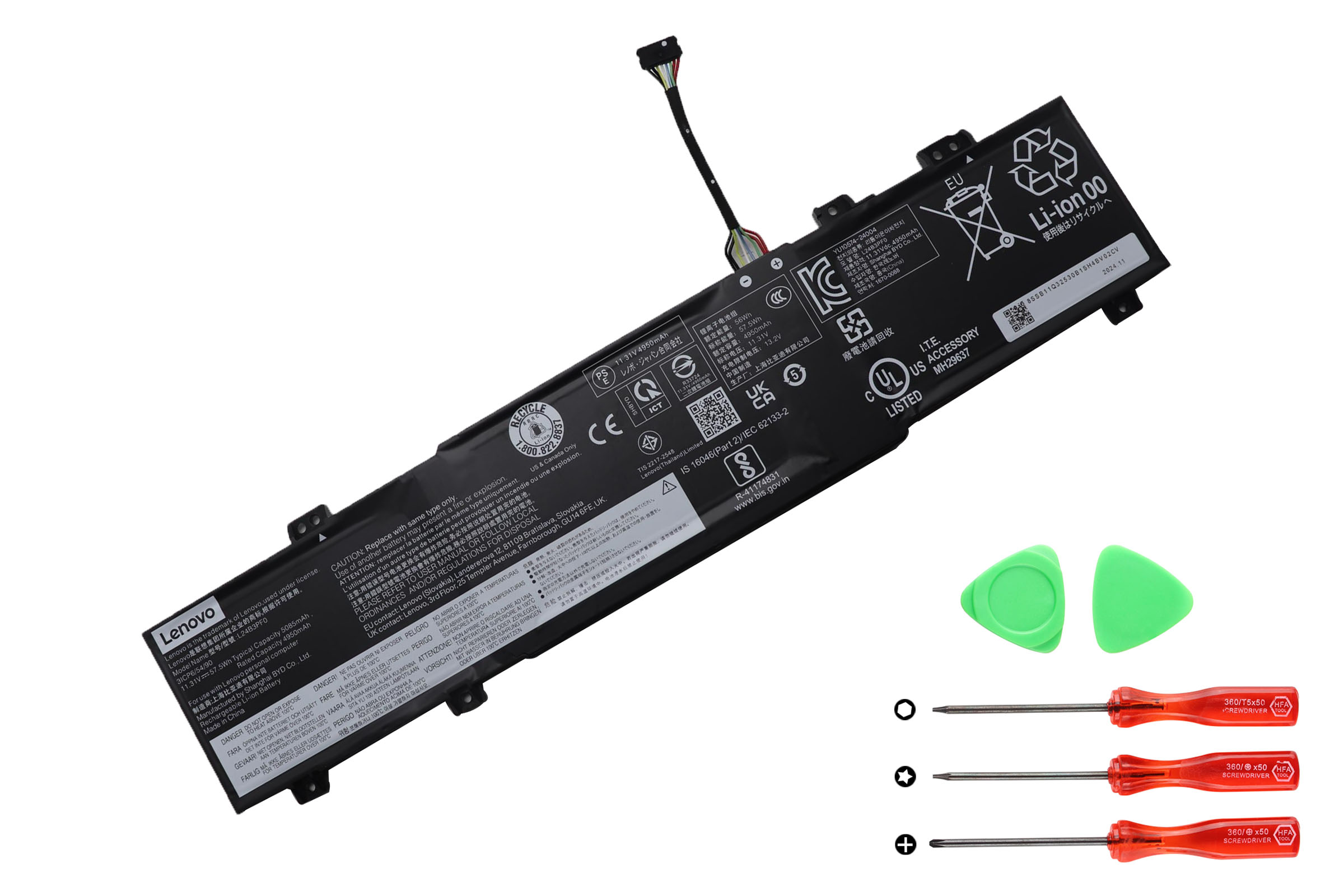 Lenovo L24D3PF0 5B11Q32534 Batterier Original 5085mAh 57.5Wh