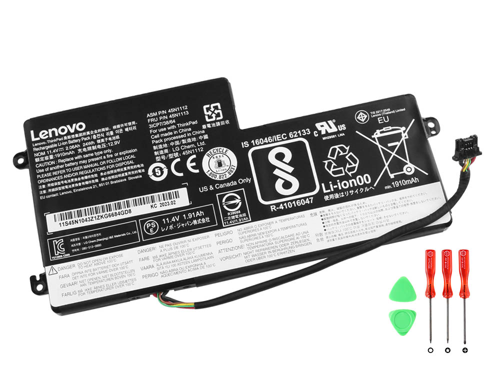 24Whr Batterier Lenovo ThinkPad T450 20BU 20BV