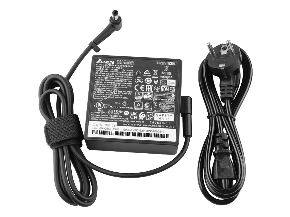 Original 90W Laddare MSI A6235-CI3703 AC Adapter + Kabel