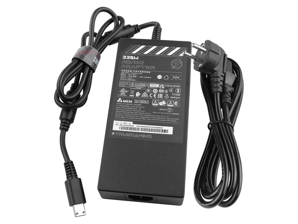 MSI Vector 17 HX A13VHG A13VIG Laddare AC Adapter Original 330W + Kabel