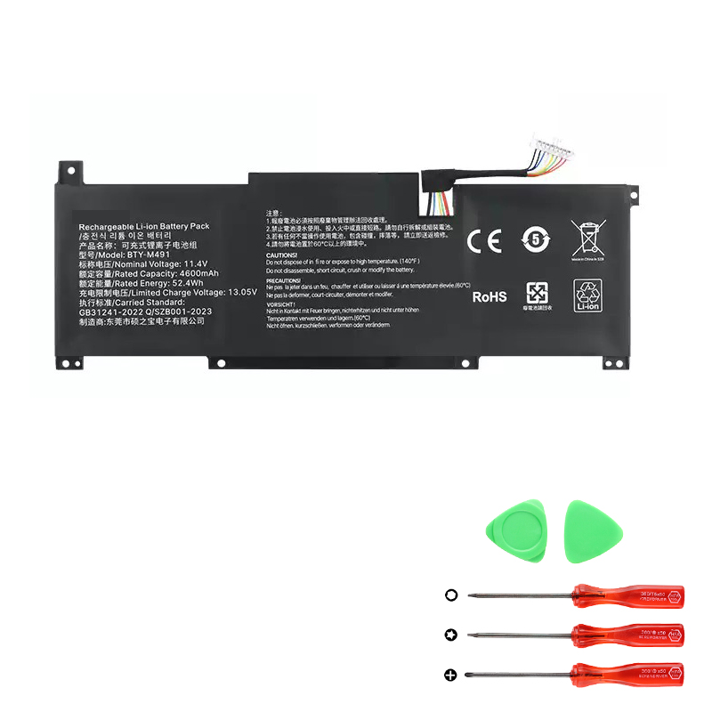 MSI BTY-M491 3ICP6/71/74 Batterier 4600mAh 52.4Wh