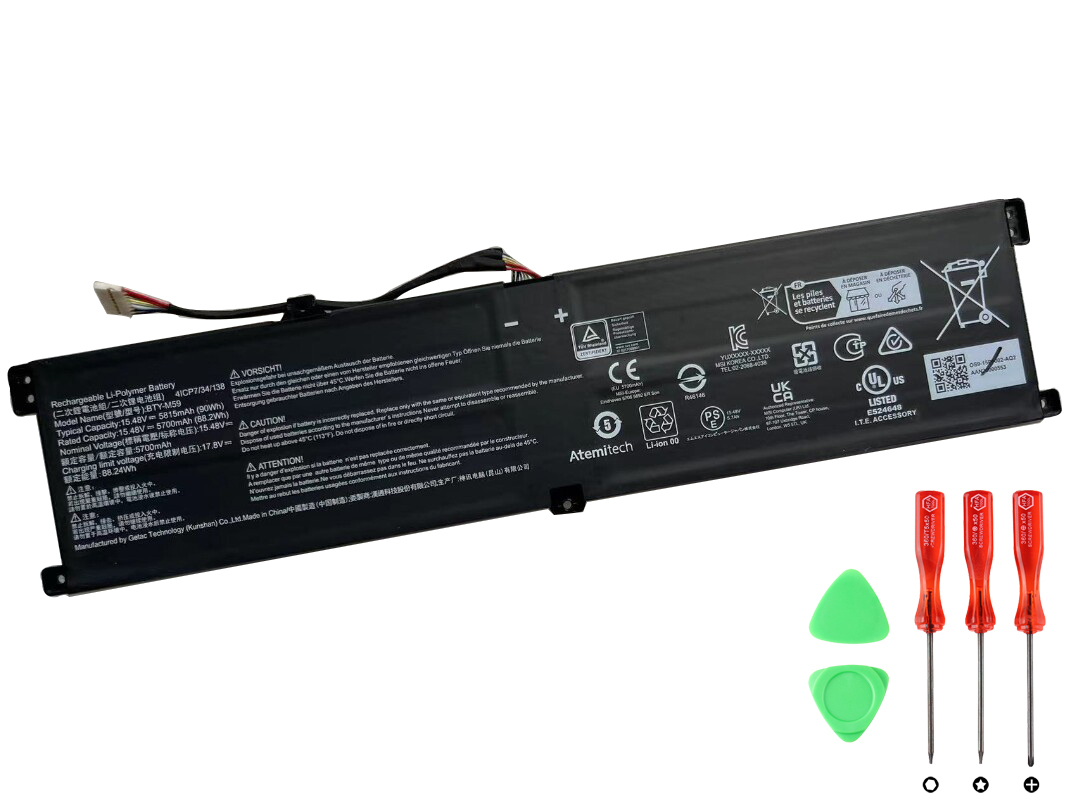 MSI BTY-M59 Batterier 5815mAh 90Wh