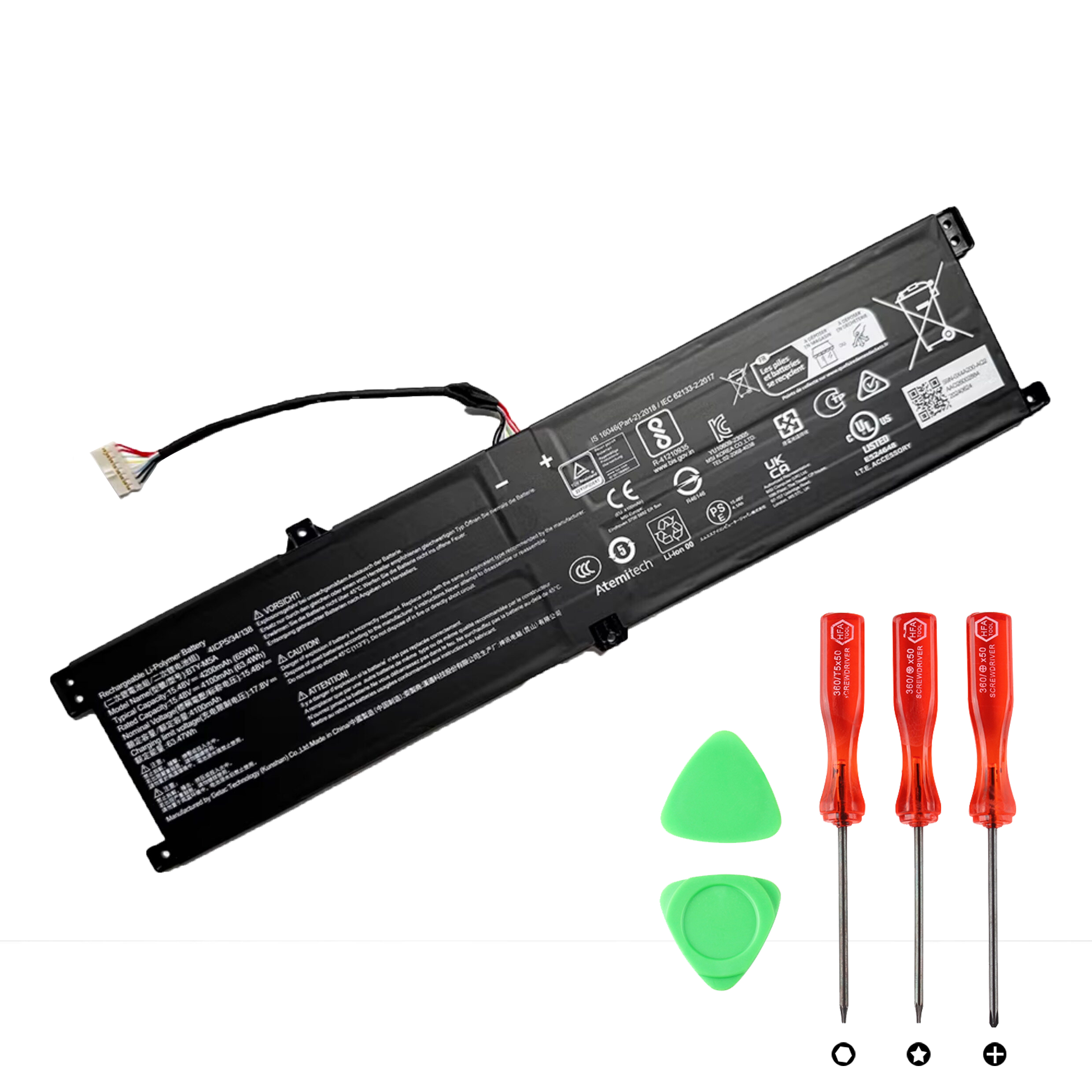 MSI BTY-M5A Batterier 4200mAh 65Wh