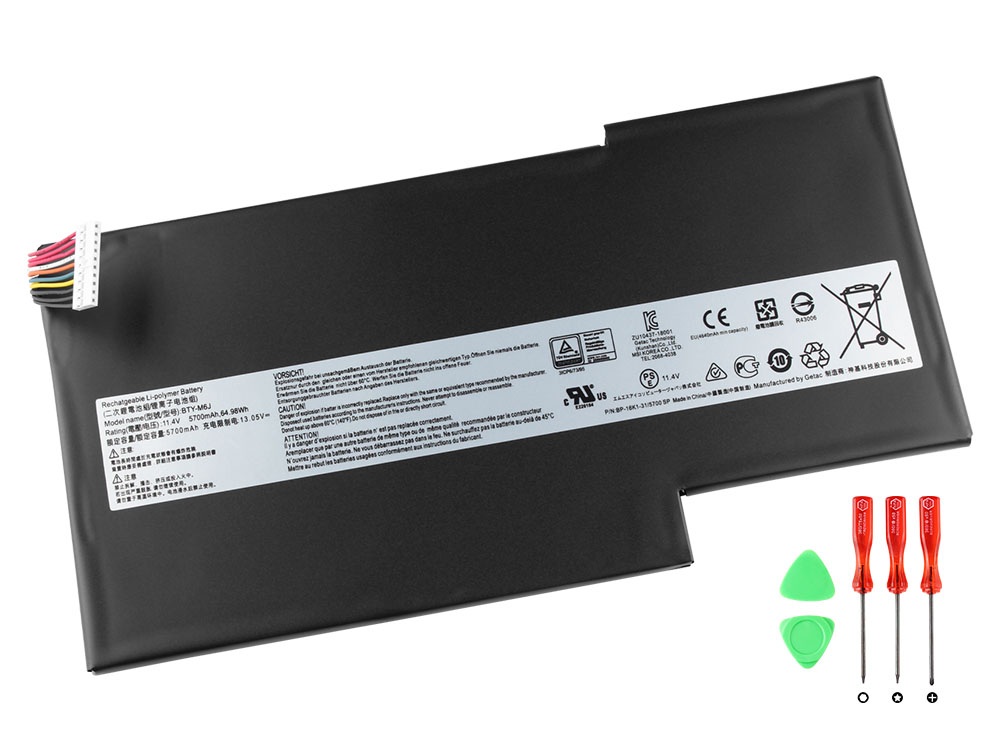 Batterier MSI S9N-793J210-M47 S9N-793J200-M47 5700mAh 64.98Wh