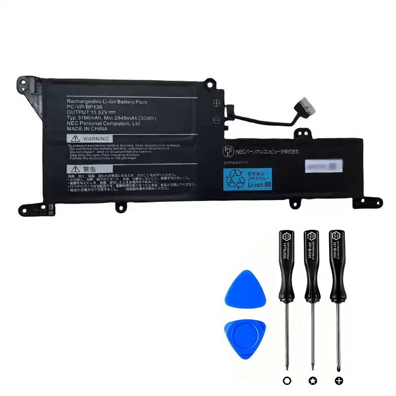 Batterier NEC PC-VP-BP136 3ICP4/43/110 3166mAh 33Wh