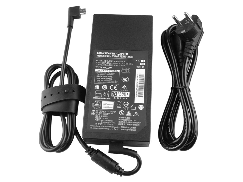 Original 400W Razer Blade 18 RZ09-0529 Laddare AC Adapter + Kabel
