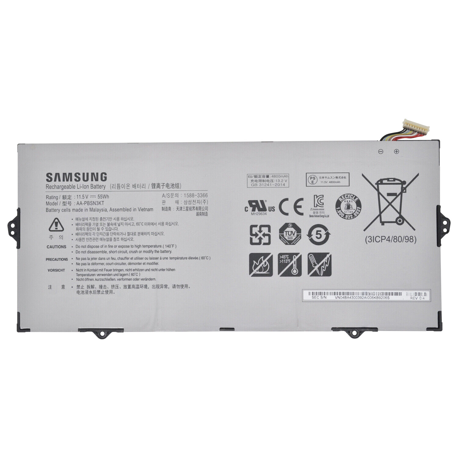 Original Batterier Samsung 730MBE 4800mAh 55Wh