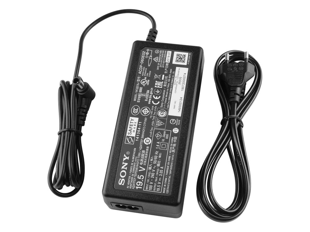 60W Adapter Laddare Sony KDL-32EX310 KLV-32EX330 + Kabel