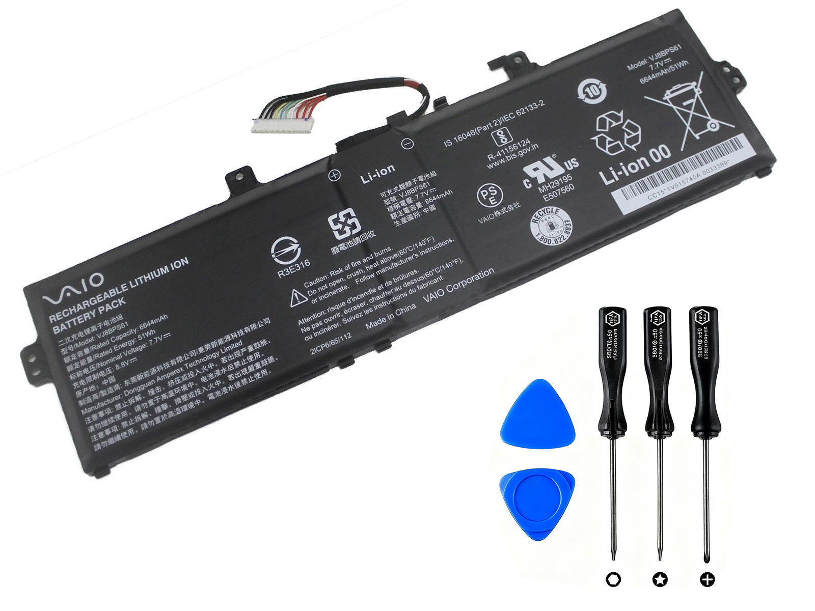 Original Batterier Sony Vaio F14 F16 6644mAh 51Wh