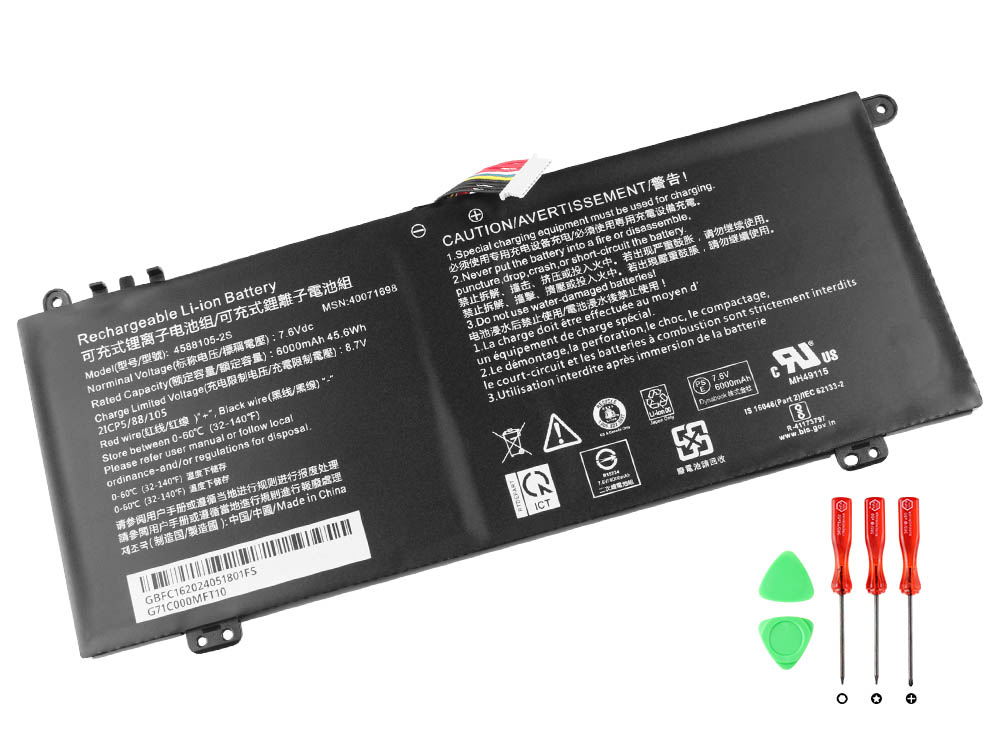 Batterier Toshiba Dynabook Satellite Pro C50-H-105 6000mAh 45.6Wh