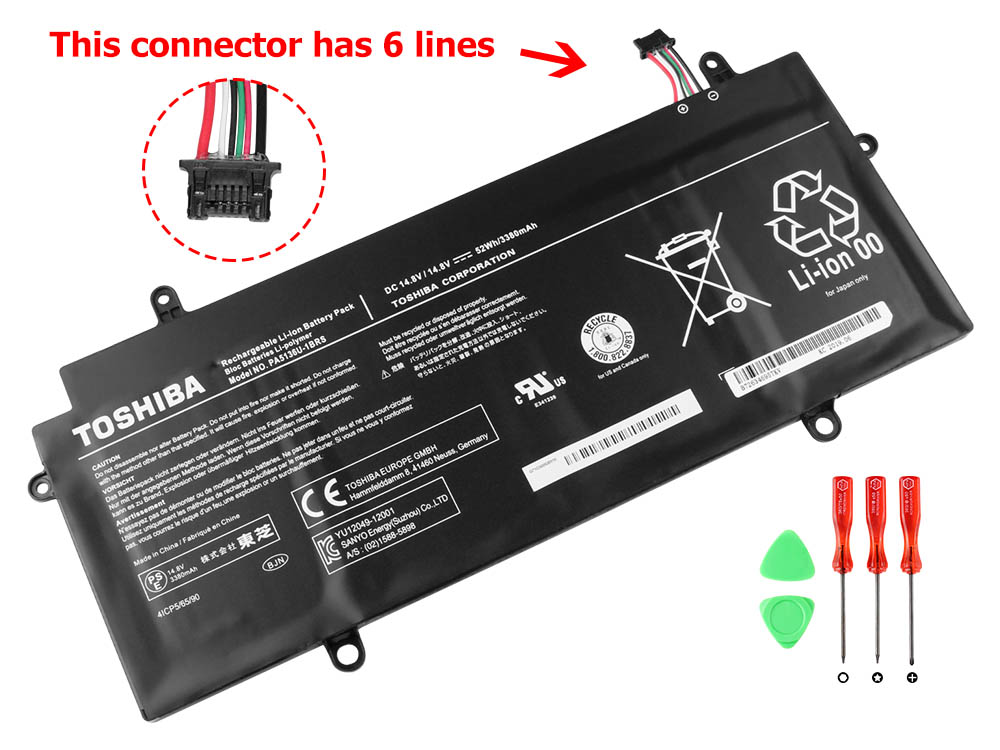 52Whr Batterier Toshiba PA5136U-1BRS Toshiba Portege Z30T-A1310