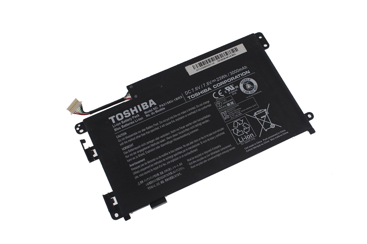 Original 3000mAh 23Wh Batterier Toshiba Click W35DT