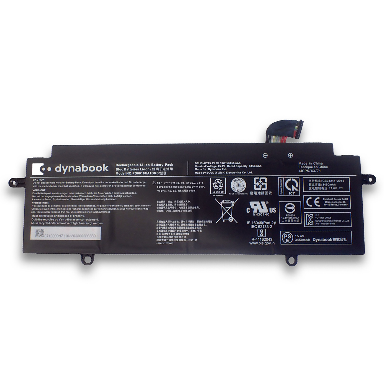Original Batterier Toshiba Dynabook Portégé X30W-J X30W-K 3450mAh 53Wh